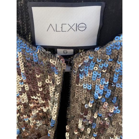 Alexis Zeda Silver Sequin Jumpsuit Size Small NWOT - Picture 6 of 10